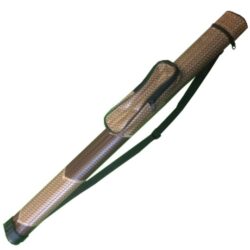 Brown weave tubular case with side bag for mini-butt or Glasses case