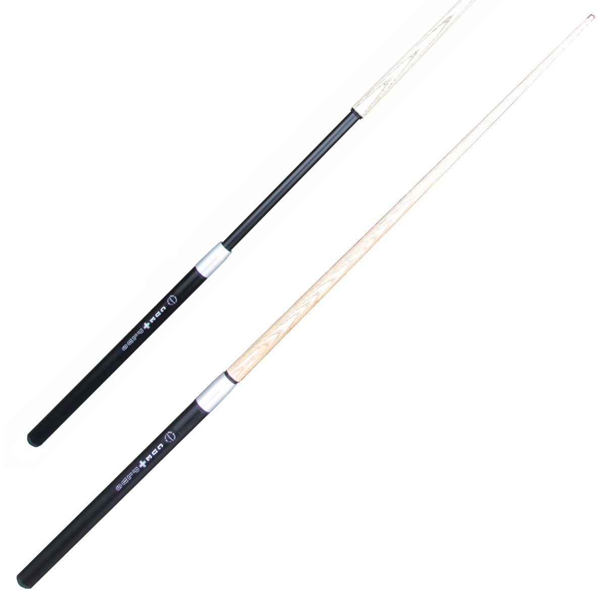 CuePlus 44 telescopic pool cue shown fully extended and closed.