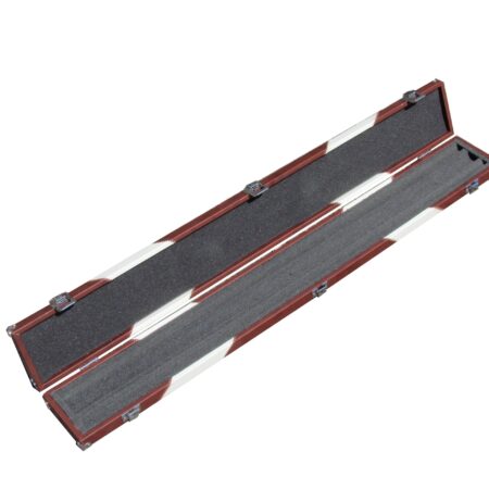 Brown and white leatherette 2pc cue case