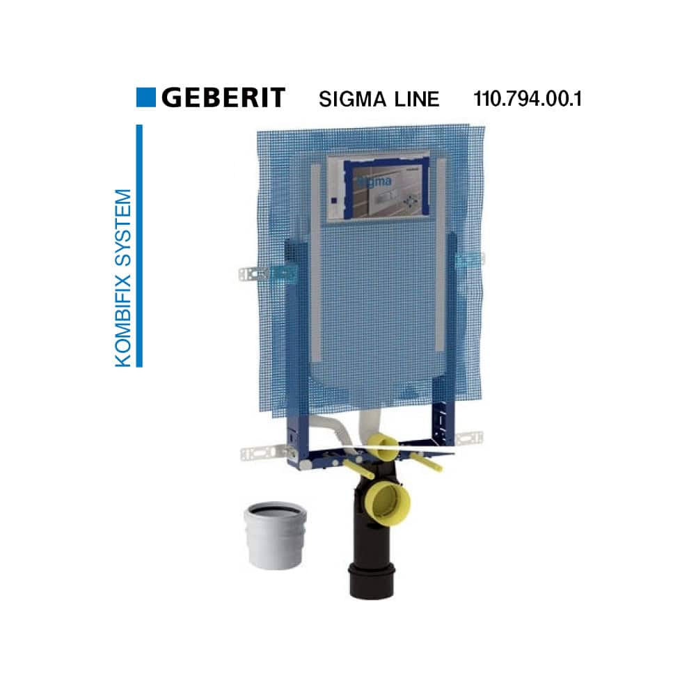 Καζανάκι Geberit Sigma 110.794.00.1 Kombifix Εντοιχιζόμενο Τοίχου Για Μονό Τούβλο 8cm Και Κρεμαστή Λεκάνη | ΜΠΟΥΓΙΟΥΚΟΣ | ΠΑΤΡΑ