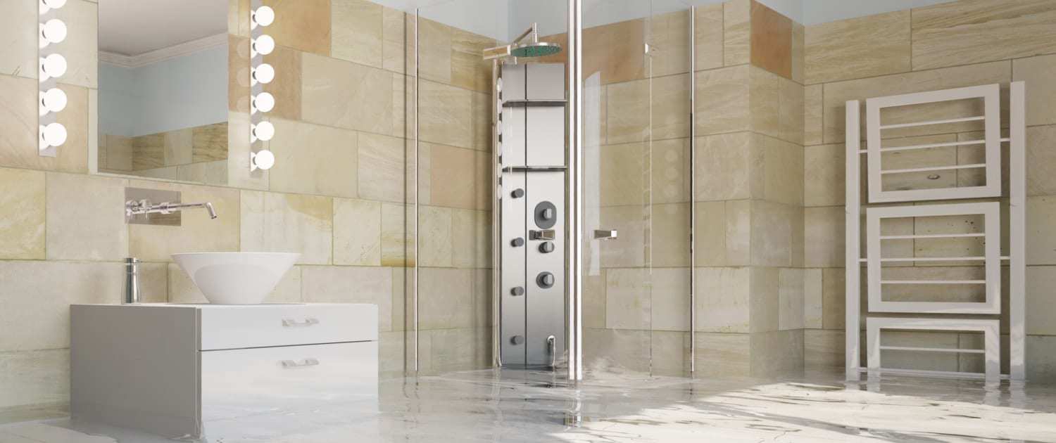 Wasserschaden im Badezimmer