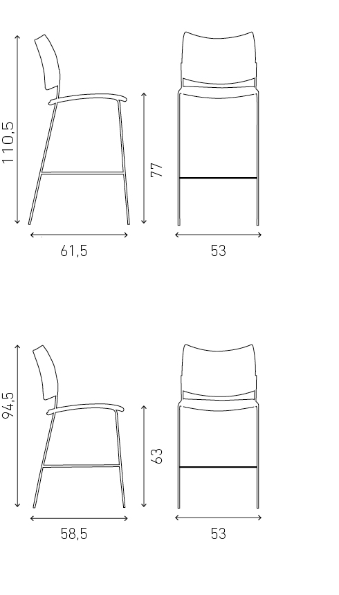 casala cobra barstool dimensions