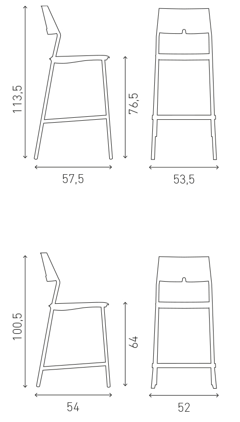 casala axa barstool dimensions