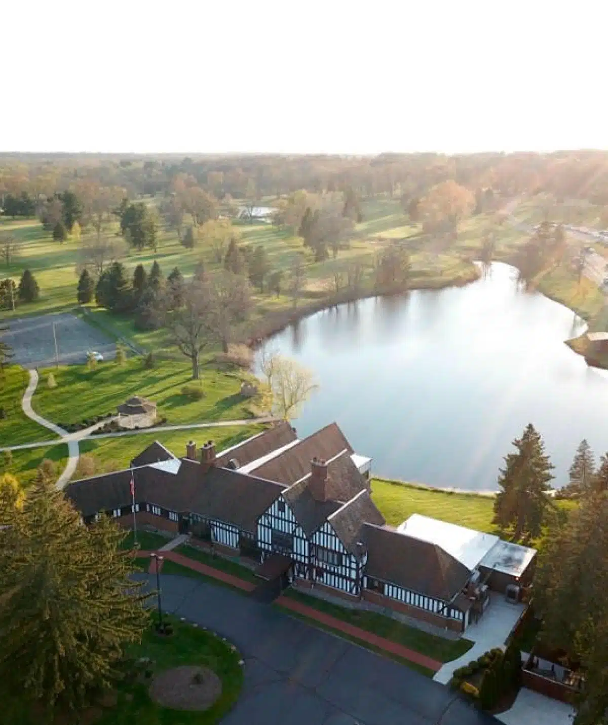 aerial view of cascades manor