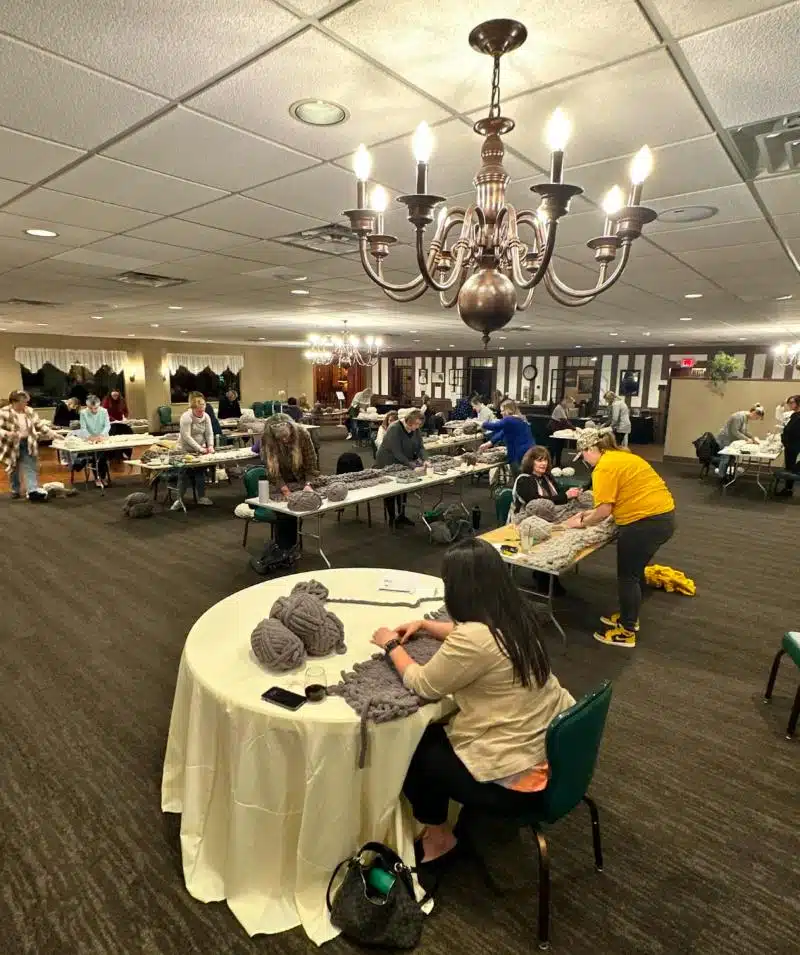 knitting club in the myers room