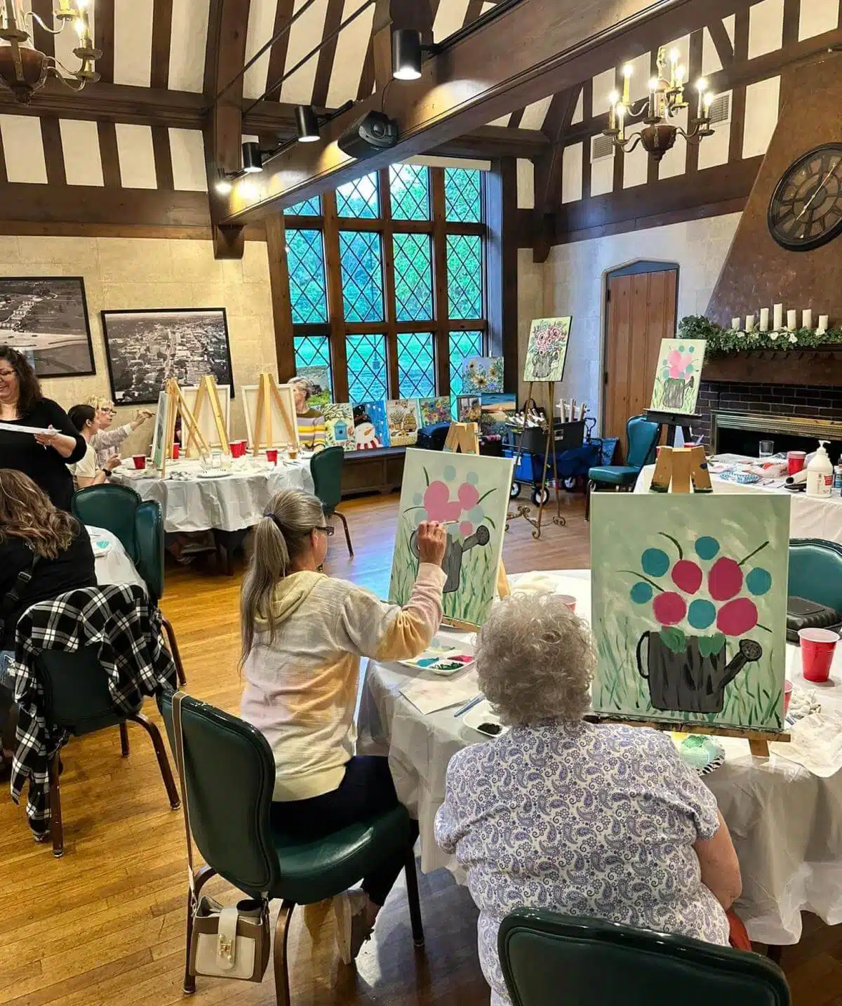 painting class in the sparks room