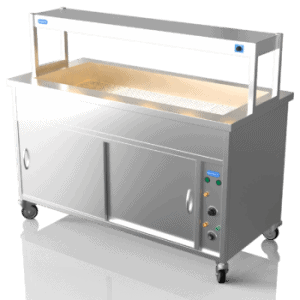 Nordstar 1500mm Hot Cupboard with Single Heated Gantry and 4 pot Bains-Marie
