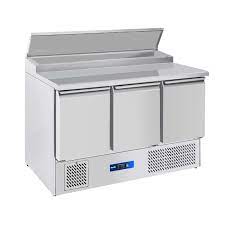 PRODIS EC-3PREP  3 DOOR COMPACT PREP TABLE, 8 X 1/6GN TOPPING WELL