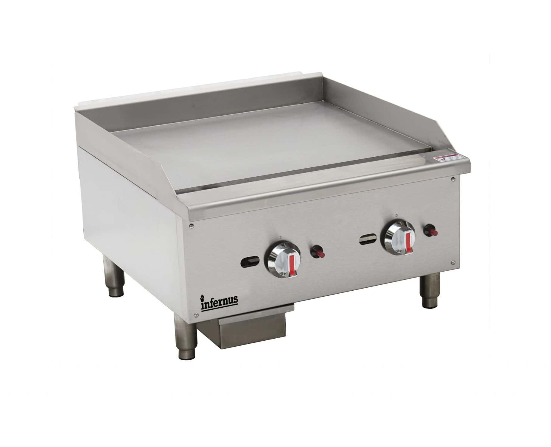 Infernus 2 Burner Heavy Duty 20mm Plate Gas Griddle – 60cm/24″