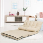 Adjustable 6-Position Foldable Floor Sofa with Washable Cover