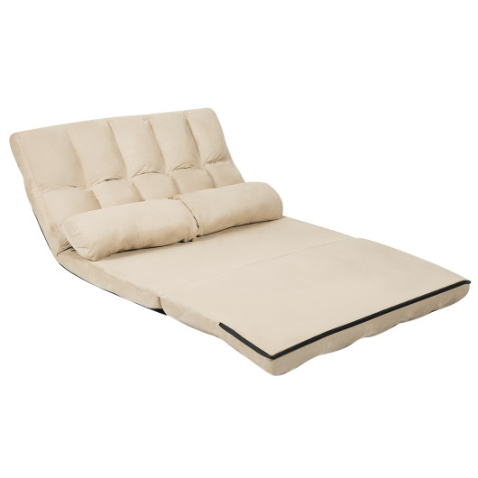 Adjustable 6-Position Foldable Floor Sofa with Washable Cover - Image 3