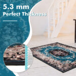 Vintage Non-Slip Area Rug with Durable, Soft Polyester Surface