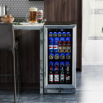 15 Inch 100 Can Built-in Freestanding Beverage Cooler Silver