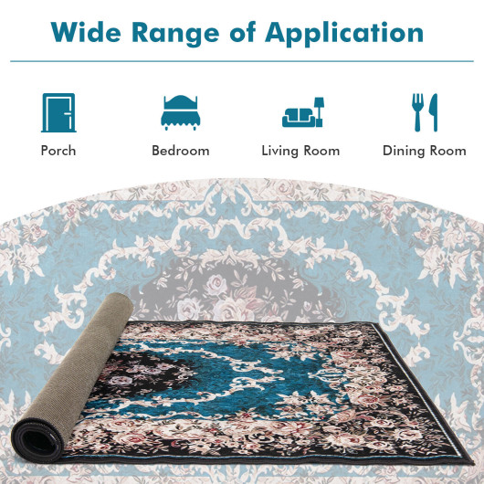 Vintage Non-Slip Area Rug with Durable, Soft Polyester Surface - Image 5