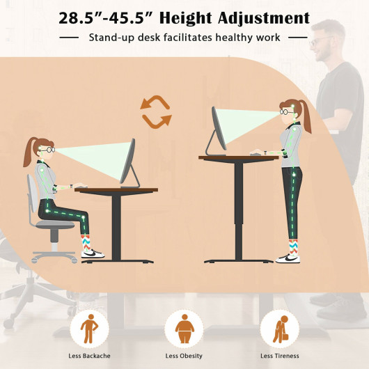 L-Shaped Electric Standing Desk with Adjustable Height and Memory