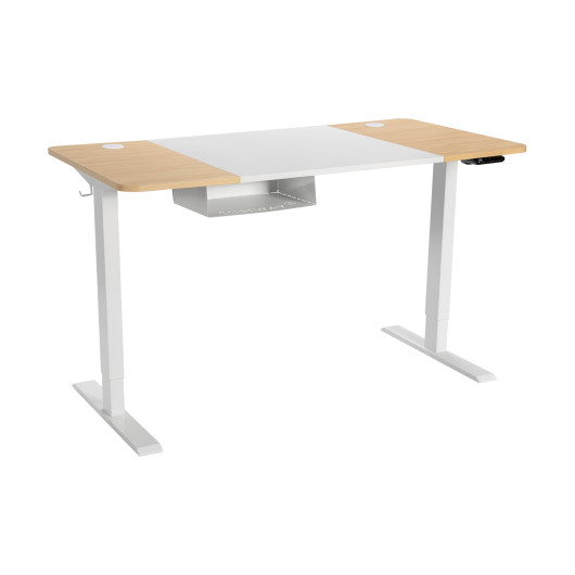 Adjustable Sit to Stand Desk with USB Port Natural - Image 4