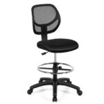 Ergonomic Adjustable Height Mesh Office Chair with Footrest