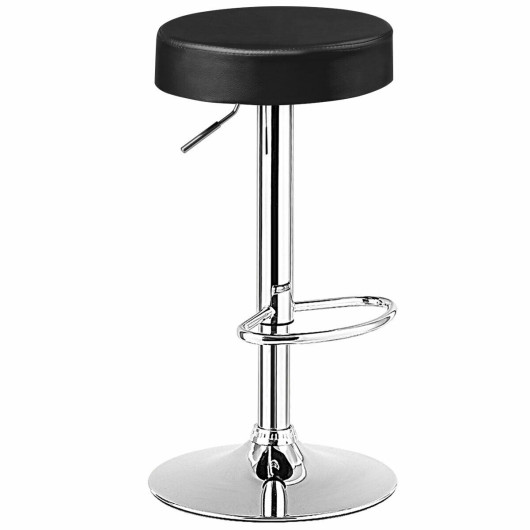 Adjustable Swivel Bar Stool with PU Leather and Footrest (1) - Image 3