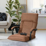 Adjustable 14-Position Floor Sofa Chair with Armrests and Pillow