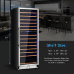 Dual Zone Wine Cooler Refrigerator with Temperature Control (154 Bottles)