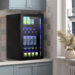 120 Can Beverage Cooler with Glass Door and LED Light