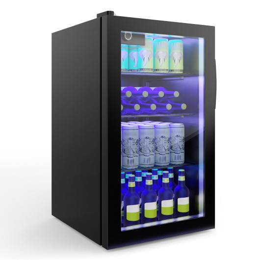 120 Can Beverage Cooler with Glass Door and LED Light - Image 3