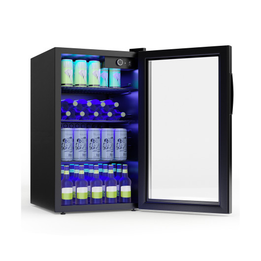 120 Can Beverage Cooler with Glass Door and LED Light - Image 4