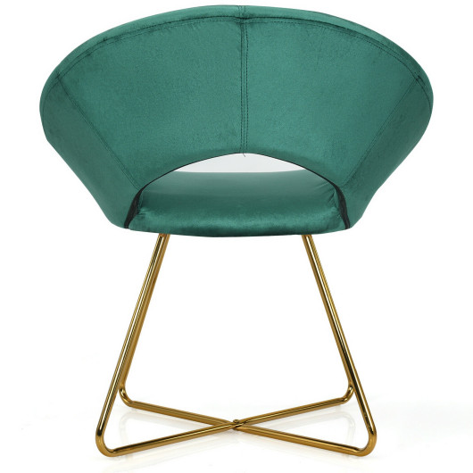 Velvet Accent Chair with Gold Legs and Ergonomic Design - Image 7