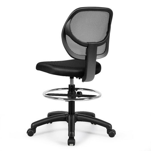 Ergonomic Adjustable Height Mesh Office Chair with Footrest - Image 7