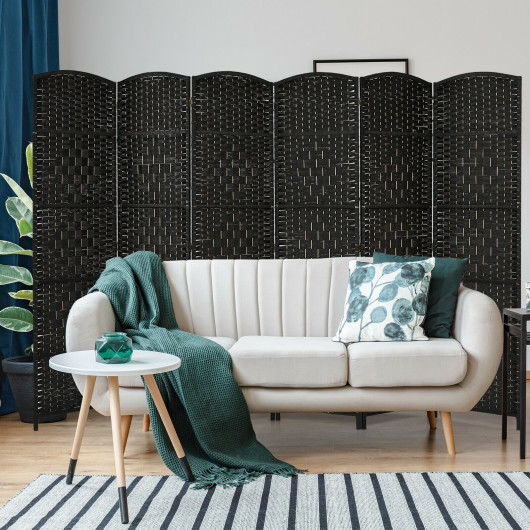 6.5 Ft Tall 6-Panel Folding Room Divider Screen