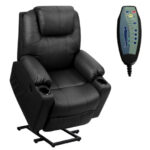 Electric Power Lift Recliner with Massage, Heat, and USB Port