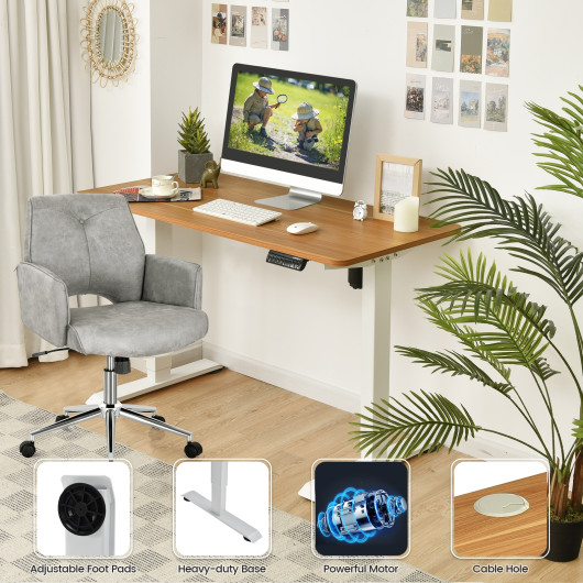 Adjustable Electric Standing Desk with Memory and Spacious Tabletop