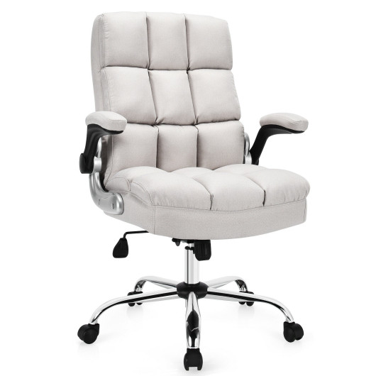 Ergonomic High Back Swivel Office Chair with Flip-up Arms