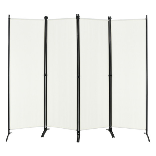 Foldable 4-Panel Room Divider with Durable Steel Frame
