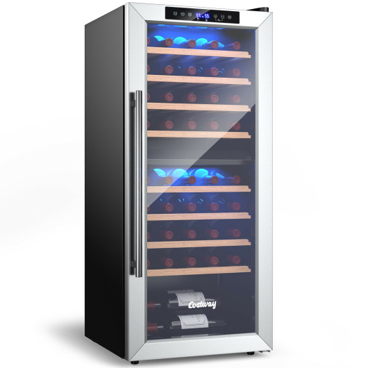 Dual Zone Wine Cooler Refrigerator with 8 Shelves (43 Bottles) - Image 3