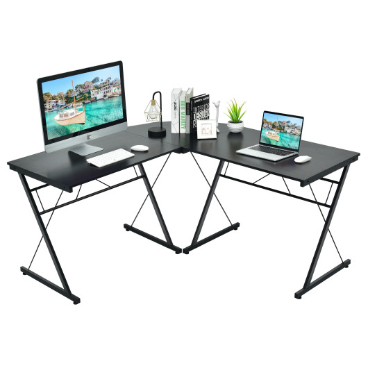 L-Shaped Corner Desk with Spacious Workspace and Sturdy Frame - Image 3