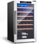 20 Inch Wine Cooler with Glass Door for 33 Bottles