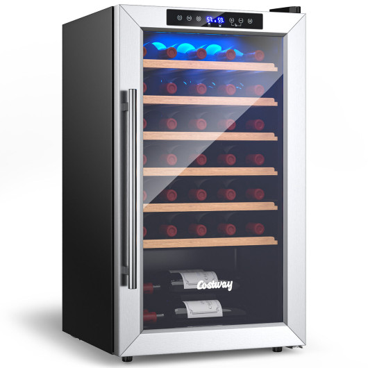 20 Inch Wine Cooler with Glass Door for 33 Bottles - Image 2