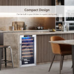 20 Inch Wine Cooler with Glass Door for 33 Bottles