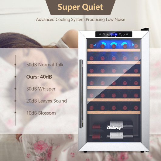 20 Inch Wine Cooler with Glass Door for 33 Bottles - Image 7