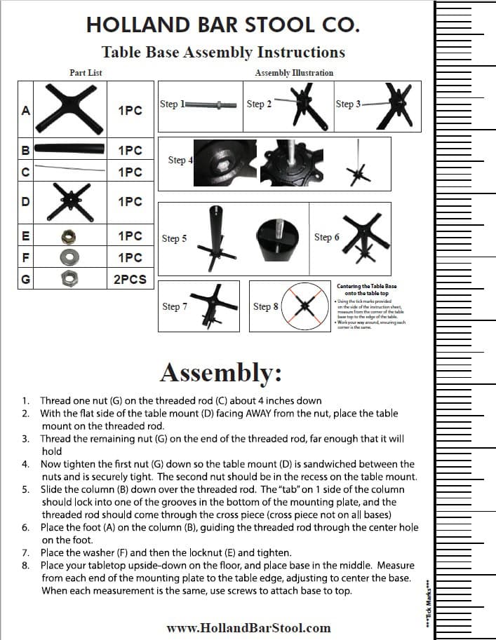 United States Army 42-Inch Pub Table with 30-Inch Top, Square Base Base, and Black Wrinkle Finish - Image 3