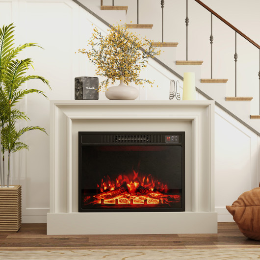 23 Inch Electric Fireplace Insert with Adjustable Heat and Flames