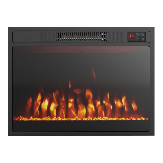 23-Inch Electric Fireplace Heater with Adjustable Flame and Heat