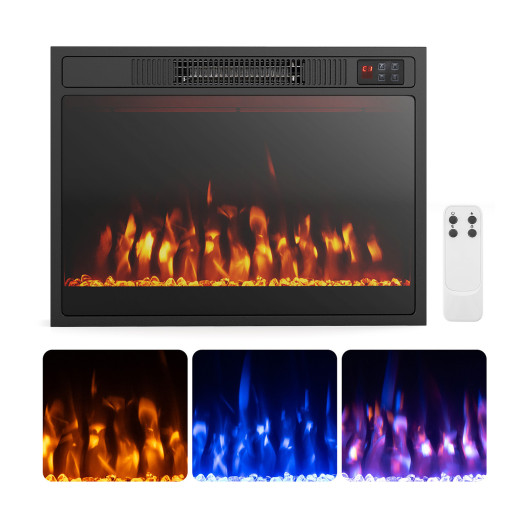 23-Inch Electric Fireplace Heater with Adjustable Flame and Heat
