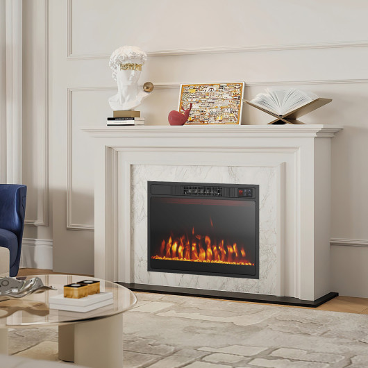 23-Inch Electric Fireplace Heater with Adjustable Flame and Heat