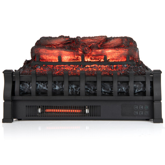 23 Inch Black Electric Fireplace with 3D Flame Effect