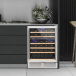 Dual Zone Wine Cooler with Reversible Door and 51-Bottle Capacity