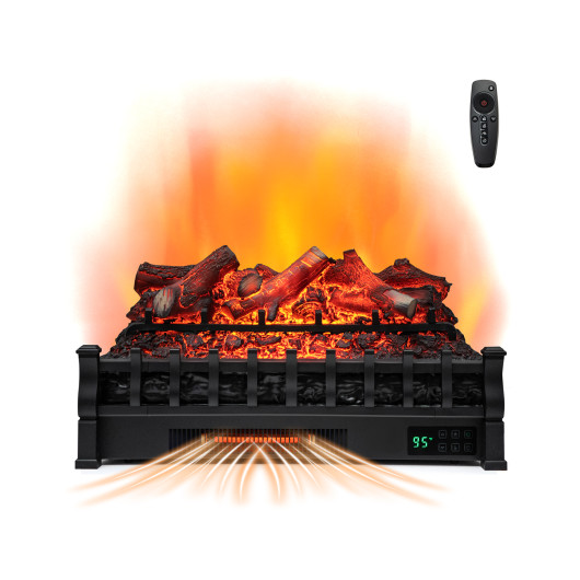26 Inch Electric Fireplace Heater with Remote and Ember Bed