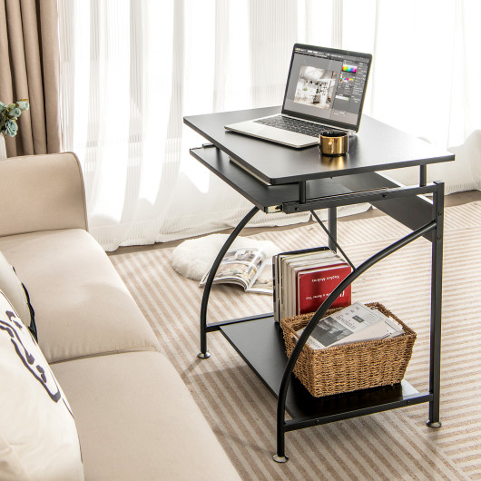 Compact Laptop Desk with Keyboard Tray for Small Spaces - Image 2