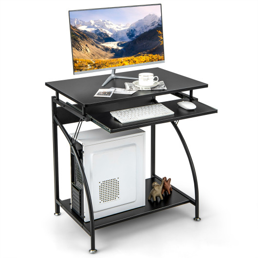 Compact Laptop Desk with Keyboard Tray for Small Spaces - Image 4